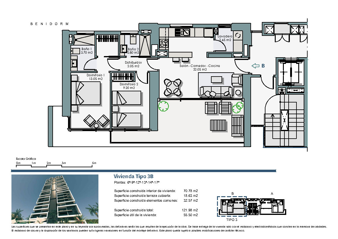 Apartamento en venta en Benidorm, Alicante