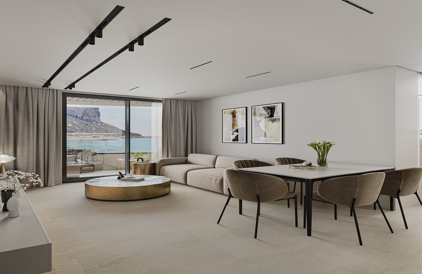 Luxury apartments with sea views in front of Calpe beach