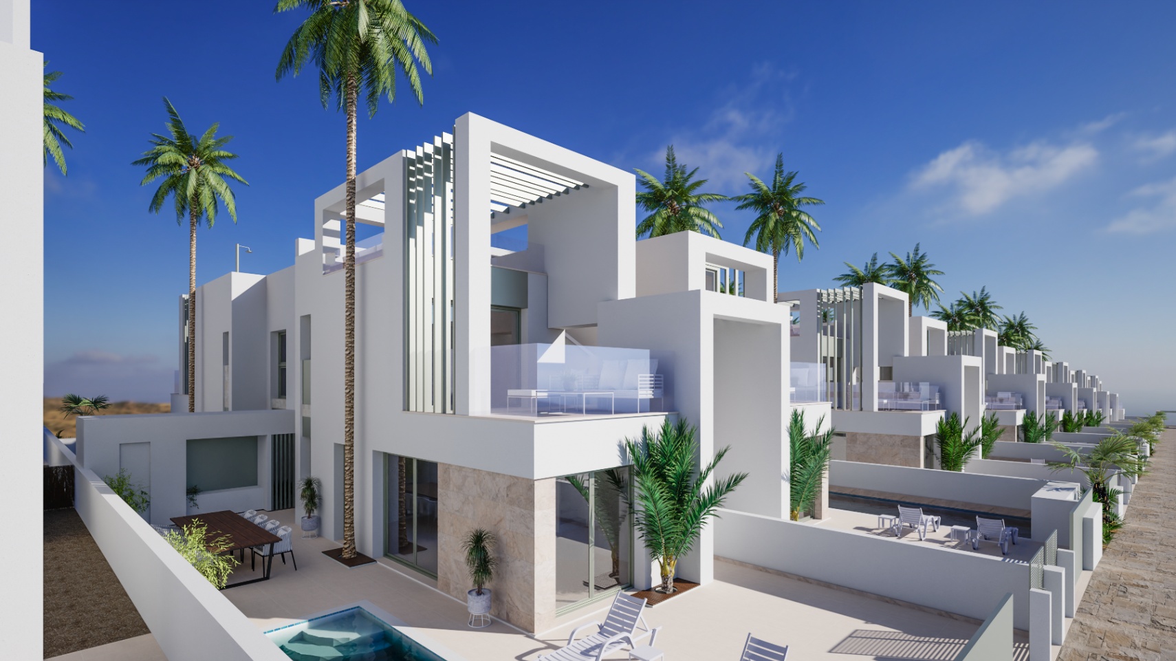 Nuevo complejo  de 28 elegantes casas semi-adosadas en Cuidad Quesada