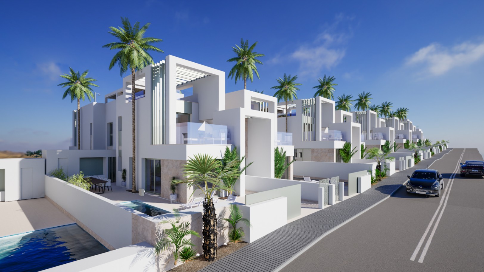 Nuevo complejo  de 28 elegantes casas semi-adosadas en Cuidad Quesada