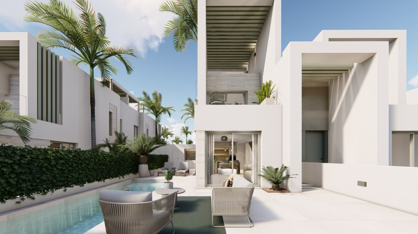 Nuevo complejo  de 28 elegantes casas semi-adosadas en Cuidad Quesada