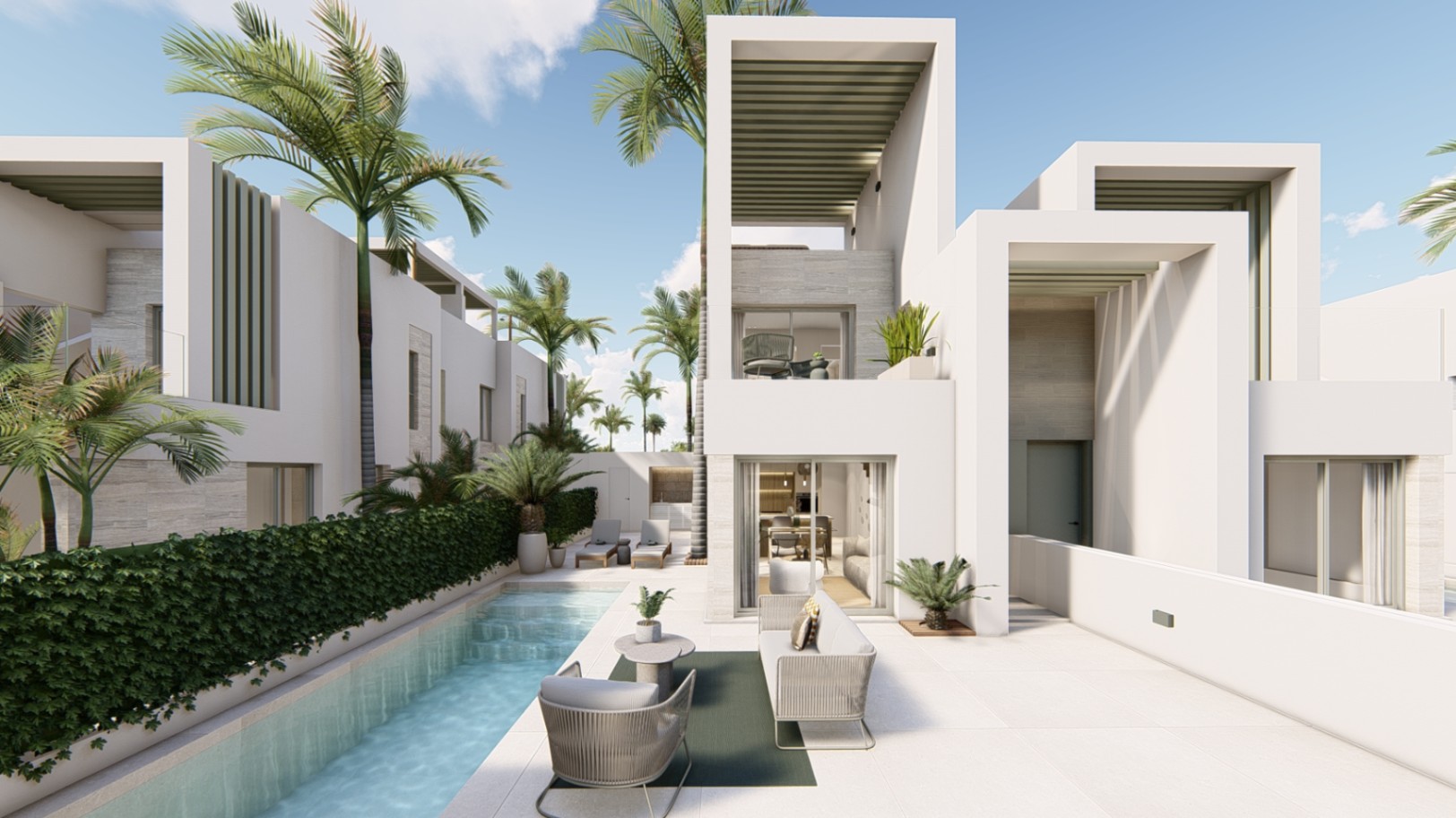 Nuevo complejo  de 28 elegantes casas semi-adosadas en Cuidad Quesada