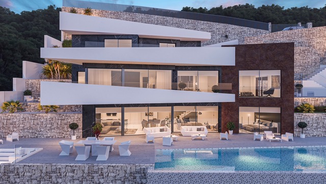 Luxe villa met uitzicht op zee in Benissa, Alicante